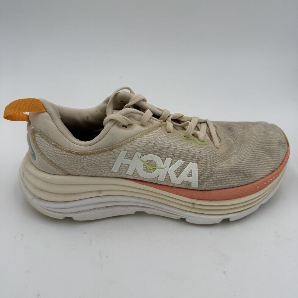 Hoka Gaviota 6 Women's Size 7.5 B Beige And Orange Running/Walking Sneakers